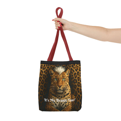 Leopard Portrait Black Tote Bag - Chic Shoulder Purse, Stylish Carryall, Gift for Her, Accessories Tote Bag